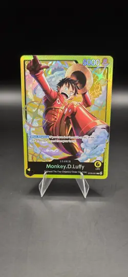 Monkey.D.Luffy ST29-001 Holo Foil Leader - One Piece TCG ST29 Egghead Yel. NM A7 - Image 1