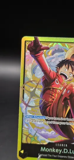 Monkey.D.Luffy ST29-001 Holo Foil Leader - One Piece TCG ST29 Egghead Yel. NM A7 - Image 2