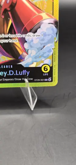 Monkey.D.Luffy ST29-001 Holo Foil Leader - One Piece TCG ST29 Egghead Yel. NM A7 - Image 4