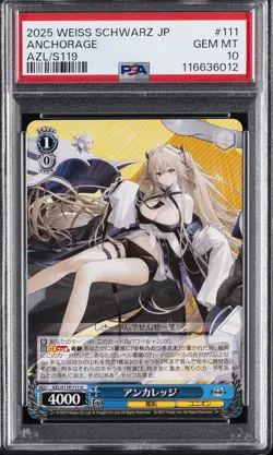 2025 WEISS SCHWARZ JAPANESE AZUR LANE VOL.2 #111 ANCHORAGE PSA 10 - Image 1