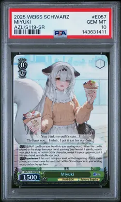 2025 WEISS SCHWARZ AZUR LANE VOL.2 SR #E057 MIYUKI PSA 10 - Image 1