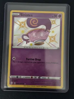 Sinistea SV052/SV122 - Shiny Holo Rare - Shining Fates Pokemon Card MINT - Image 1