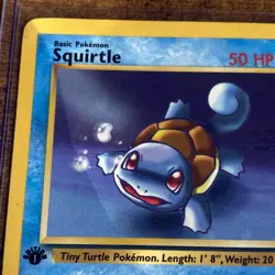 Pokemon Squirtle Card Shell Attack 50 HP Rare 1st Edition LP 1999-2000 - Image 2