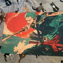 Roronoa Zoro Rubber Playmat Play Mat One Piece Tcg Trading Card Game Mouse Pad - Image 2