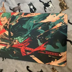 Roronoa Zoro Rubber Playmat Play Mat One Piece Tcg Trading Card Game Mouse Pad - Image 3