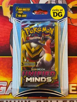 Pokemon Sun & Moon: Unified Minds 3-Card Mini Booster Blister 1 Pack - SEALED - Image 1