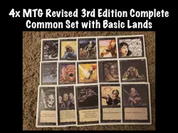 4x MTG Revised 3rd Edition COMPLETE Common Set With Basic Lands 360 Cards NM LP - Image 3