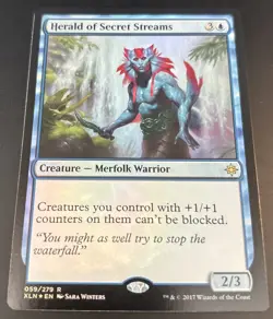 MTG FOIL Herald of Secret Streams Ixalan Magic the Gathering - Image 1