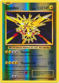 NM-Mint Zapdos - 42/108 - Holo Rare - Reverse Holo Pokemon Evolutions - Image 1