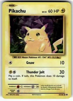 Pikachu (Cracked Ice Holo) 35/108 Holo Holo Rare Deck Exclusives Pokemon LP - Image 1