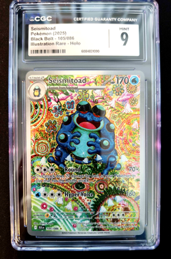 Pokemon Card - Seismitoad IR Black Bolt CGC 9 - Image 1