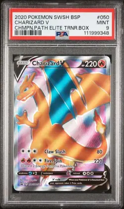 Pokemon Charizard V Champion's Path ETB Promo #050 PSA 9 Mint - Image 1