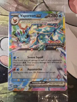 Pokemon TCG: Vaporeon ex 023/131 Stamped Prismatic Evolutions Surprise Box - Image 2