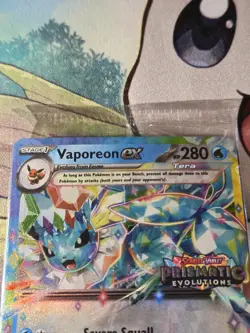 Pokemon TCG: Vaporeon ex 023/131 Stamped Prismatic Evolutions Surprise Box - Image 4