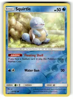Squirtle 22/181 Common Team Up Reverse Holo Pokemon Near Mint - Image 1