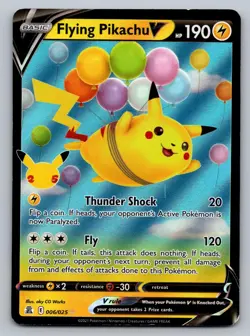 Flying Pikachu V 006/025 Holo V Rare Celebrations Pokemon Holo Lightly Played - Image 1
