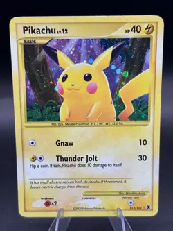The Pokemon Company Pikachu 112/111 Rising Rivals Holo English 2009 - Image 1
