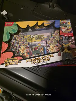 Pokemon TCG Ascended Heroes Premium Poster Collection Mega Lucario Box Sealed - Image 1