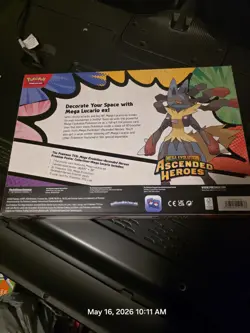 Pokemon TCG Ascended Heroes Premium Poster Collection Mega Lucario Box Sealed - Image 2