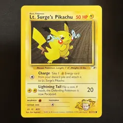 Lt. Surge's Pikachu - 81/132 - Gym Heroes - Pokemon - Common - Played - Image 1