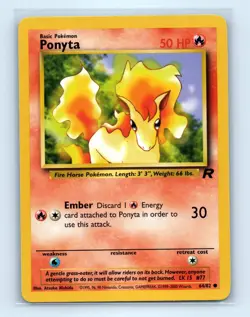 Pokemon tcg Team Rocket Ponyta Lightly played - Image 1