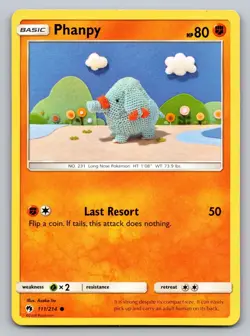 Phanpy 111/214 Common Lost Thunder Pokemon Heavily Played - Image 1