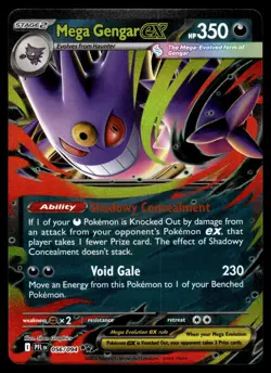 Mega Gengar ex 056/094 Double Rare Phantasmal Flames Pokemon Near Mint - Image 1