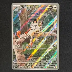 Meowth 106/094 Illustration Rare Phantasmal Flames Pokemon Near Mint - Image 1