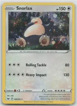 Snorlax (Cosmos Holo) 140/202 Holo Promo Blister Exclusives Pokemon LP - Image 1