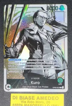 BANDAI KURO LEADER 0P03-021 L One Piece TGC PILLARS OF STRENGTH ENGLISH NM/MINT! - Image 1