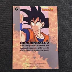 1996 Funimation Dragon Ball Z "Raditz Stomps Goku" Card #17 - Image 2