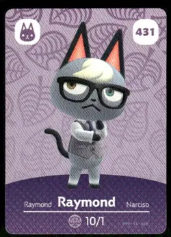 Animal Crossing Amiibo Series 5 Card # 431 Raymond Nintendo - Image 1