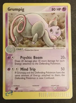 Pokemon Card - Grumpig - Dragon (DR) - Holo Rare 6/97 Near Mint - Image 1