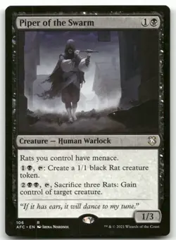 Piper of the Swarm #106 (NM) Forgotten Realms AFC Magic MTG - Image 1