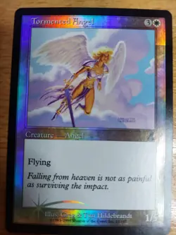 Tormented Angel 1x FOIL UD MTG Urza's Destiny Common Vintage NM **foil defect** - Image 1