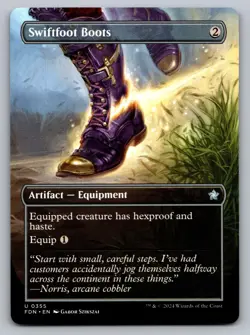 Swiftfoot Boots (Borderless) 355 Uncommon Foundations Magic: The Gathering NM - Image 1