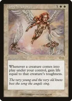 MTG Magic Angelic Chorus - Urza's Saga - Image 1