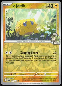 Journey Together N's Joltik 049/159 Common Pokemon Reverse Holo NM/M - Image 1