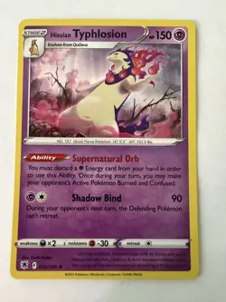 Pokemon - Hisuian Typhlosion - Holo - Regular - 52/189 - NM - Image 1