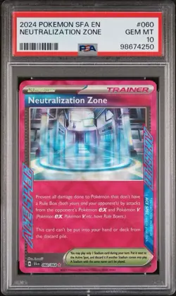 2024 Pokemon Shrouded Fable NEUTRALIZATION ZONE #060 Foil PSA 10 Gem Mint - Image 1