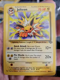 1999 Pokemon Jolteon 20/64 Jungle Regular - Image 1