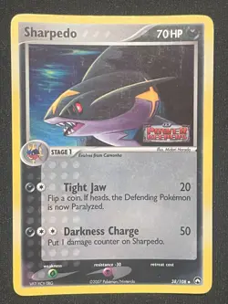 Sharpedo 38/108 | 2007 Pokemon EX Power Keepers Stamped Reverse Holo | LP/MP - Image 1