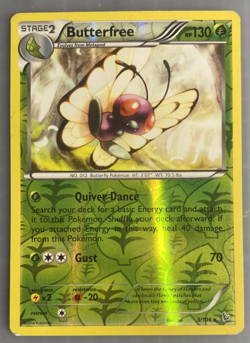 Pokemon TCG Butterfree Rare Reverse Holo XY Flashfire 3/106 MP Free Shipping US - Image 1