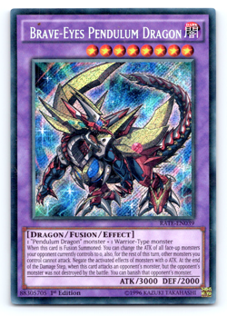 LP Brave-Eyes Pendulum Dragon - RATE-EN039 - Secret Rare - 1st Edition Yugioh - Image 1
