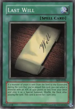 Yugioh Last Will SDY-E035 Common NM - Image 1