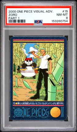 2000 Japanese One Piece Visual Adventure Zoro 15 PSA 8 NM-MT Part 1 - Image 3