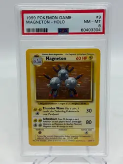 1999 Pokemon Game Magneton HOLO Card #9 GRADED PSA 8 NM-MT - Image 1