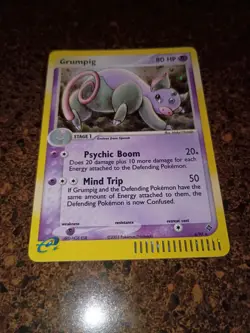 Pokemon ENGLISH Grumpig EX Dragon HOLO Card eSeries 6/97 NEAR MINT- RARE - Image 1