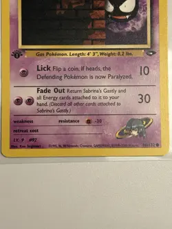 Pokemon 1st Edition Gym Challenge - Sabrina's Gastly 96/132 - Common - LP - Image 3