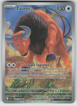 POKEMON TAUROS 096/086 HOLO ILLUSTRATION RARE CHAOS RISING NM HOLO - Image 1